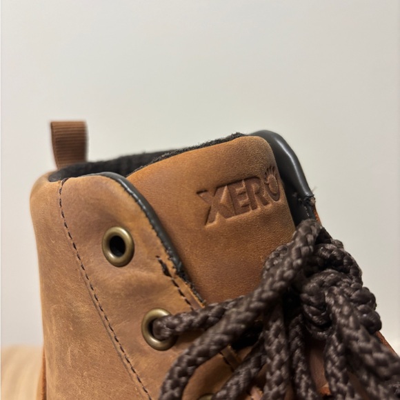 Xero Shoes Denver Leather Barefoot Boots Brown Tan Men’s 10.5 Mint! - Picture 4 of 12